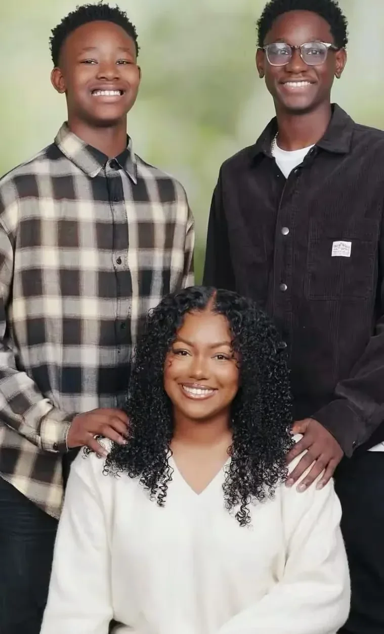 Ashlee Young with her sons Tate and Tyler